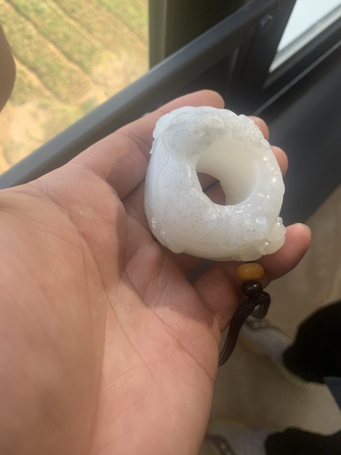 古玩玉器和田玉扳指真品鑒賞圖