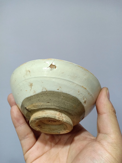 古玩陶瓷磁州窯白地黑花詩文碗真品鑒賞圖