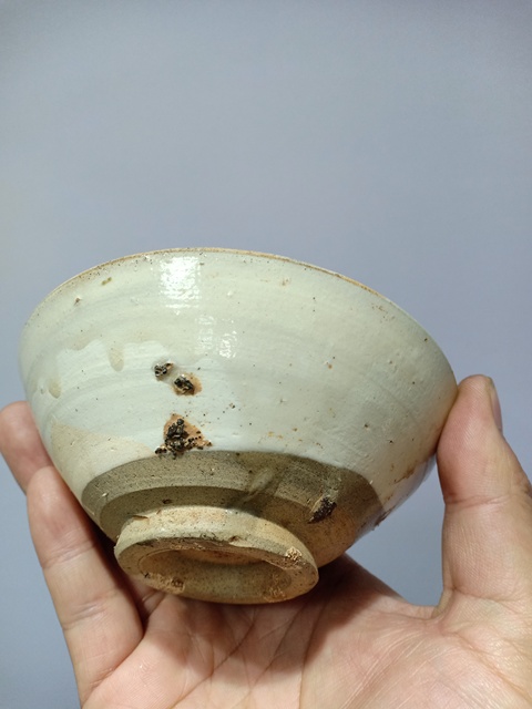 古玩陶瓷磁州窯白地黑花詩文碗真品鑒賞圖