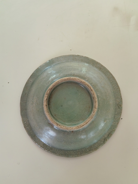 古玩陶瓷龍泉窯青釉洗真品鑒賞圖