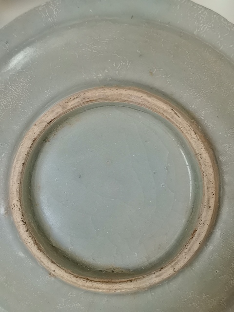 古玩陶瓷龍泉窯青釉洗真品鑒賞圖