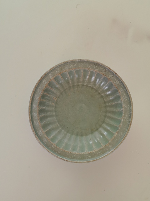 古玩陶瓷龍泉窯青釉洗真品鑒賞圖