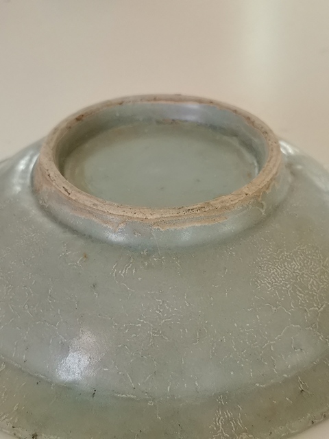 古玩陶瓷龍泉窯青釉洗真品鑒賞圖