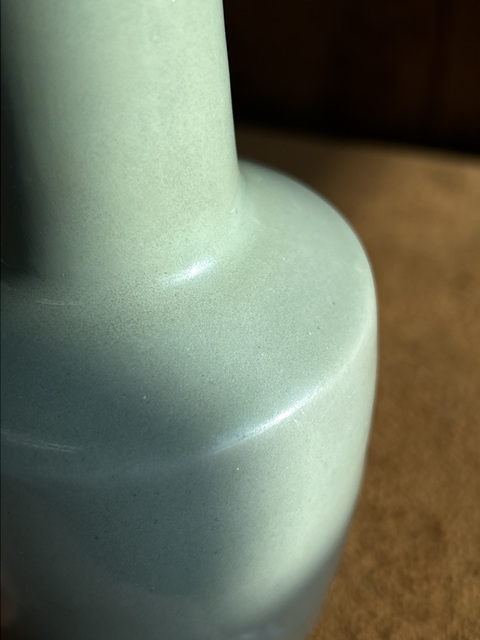 古玩陶瓷龍泉青瓷紙槌瓶，注意品相真品鑒賞圖