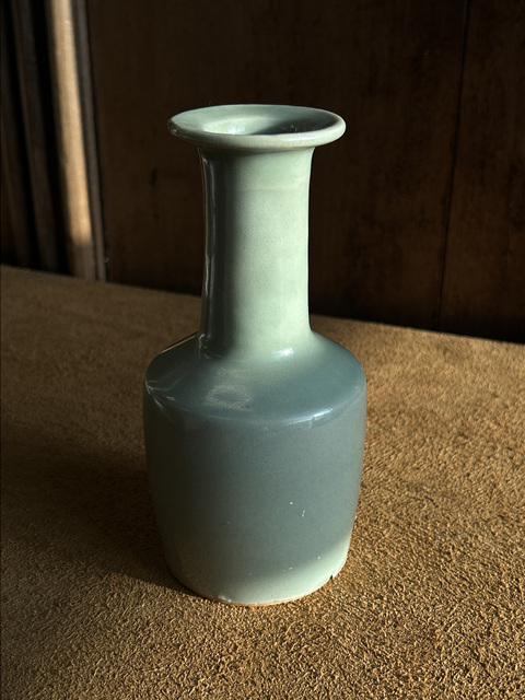 古玩陶瓷龍泉青瓷紙槌瓶，注意品相真品鑒賞圖