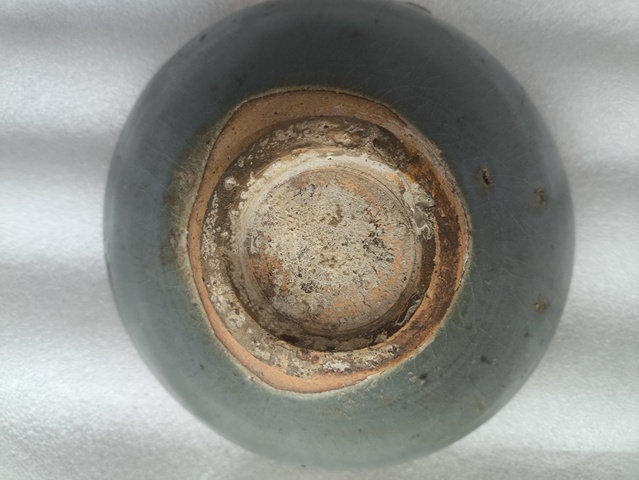 古玩陶瓷元代·天藍釉紅斑碗 真品鑒賞圖