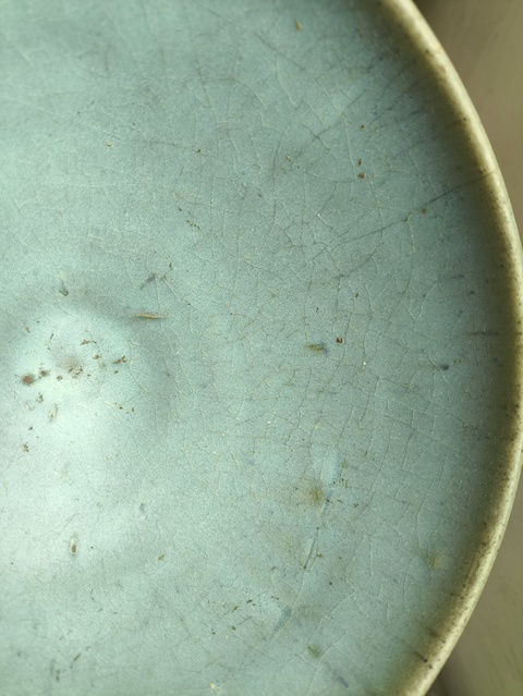 古玩陶瓷元代·天藍釉紅斑碗 真品鑒賞圖