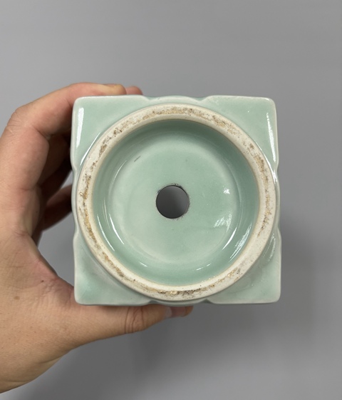 古玩陶瓷青釉琮式瓶真品鑒賞圖