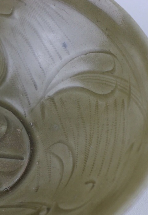 古玩陶瓷青瓷劃花碗真品鑒賞圖