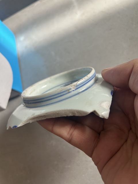 古玩陶瓷青花鳳紋瓷片真品鑒賞圖