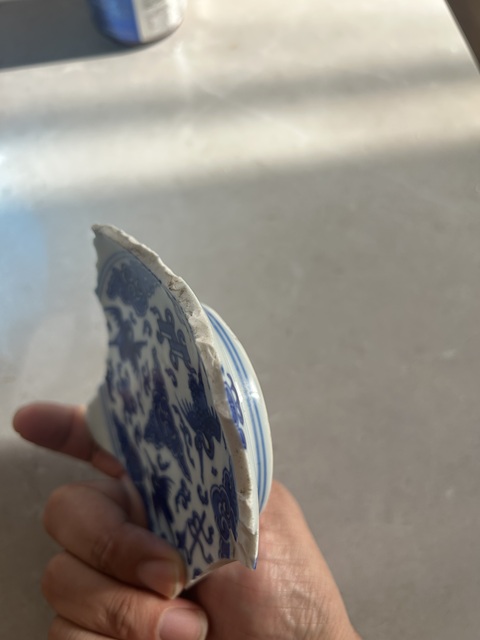 古玩陶瓷青花鳳紋瓷片真品鑒賞圖