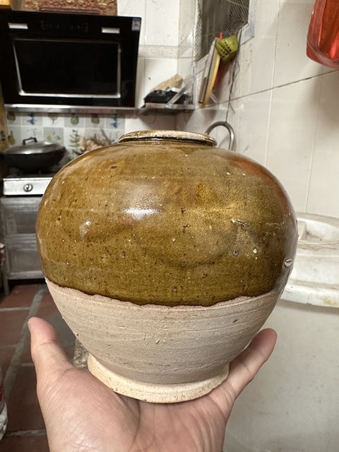 古玩陶瓷唐黃釉萬年罐真品鑒賞圖