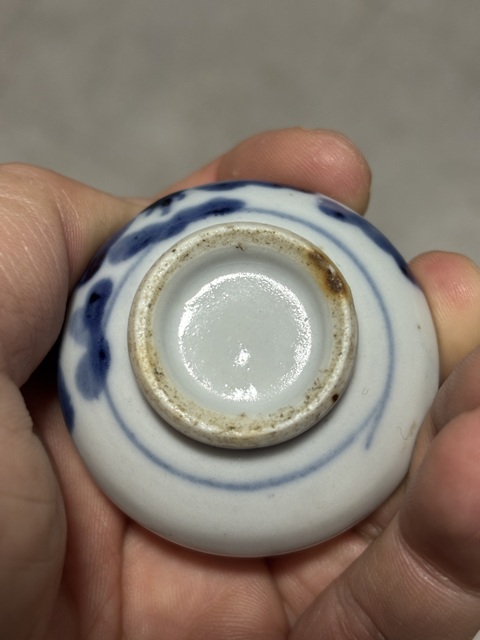 古玩陶瓷青花蝙蝠紋水盂真品鑒賞圖