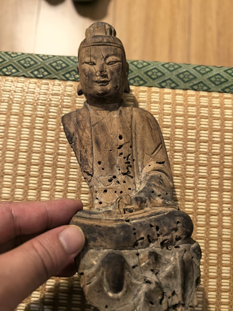 古玩雜項木造像真品鑒賞圖