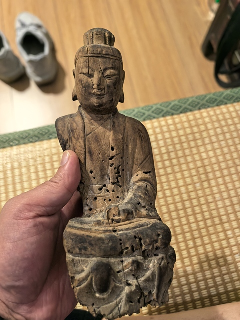 古玩雜項木造像真品鑒賞圖