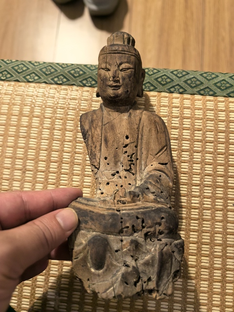 古玩雜項木造像真品鑒賞圖