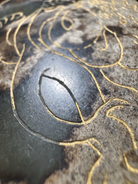 古玩玉器和田玉雕“龍紋珩”（描金）拍賣，當前價格35000元