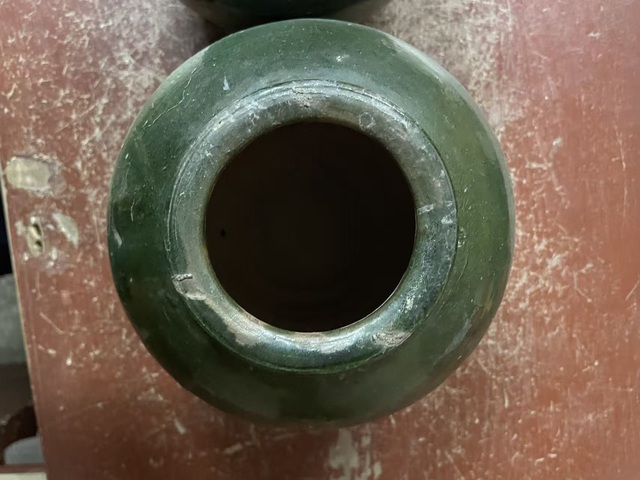 古玩陶瓷漢代·綠釉元寶罐一對(duì)拍賣(mài)，當(dāng)前價(jià)格0元