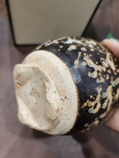 古玩陶瓷吉州窯窯變釉香爐，疑似后掛釉真品鑒賞圖