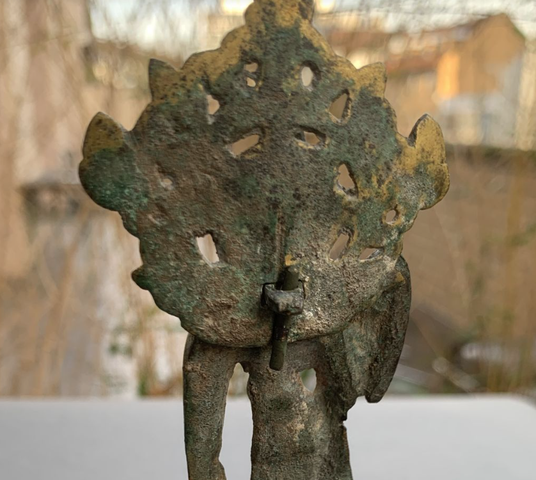 古玩銅器銅鎏金板凳佛真品鑒賞圖