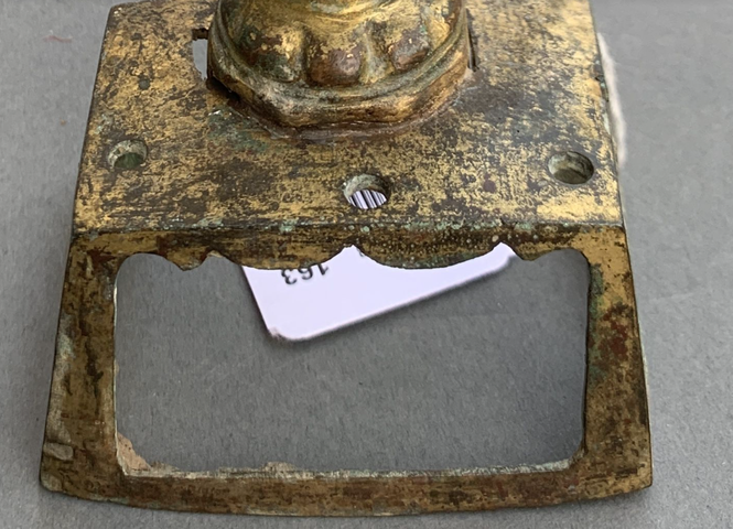 古玩銅器銅鎏金板凳佛真品鑒賞圖