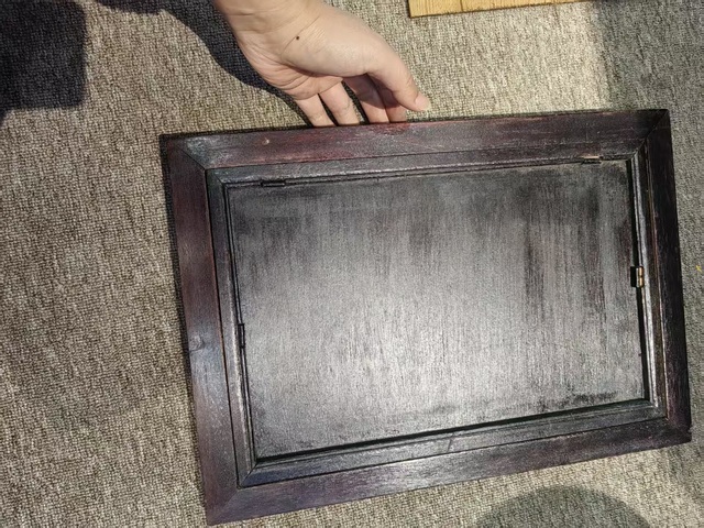 古玩陶瓷粉彩山水紋瓷板真品鑒賞圖