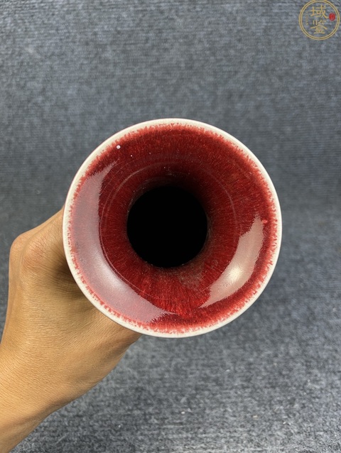 古玩陶瓷創匯·紅釉加彩花鳥紋觀音瓶 真品鑒賞圖