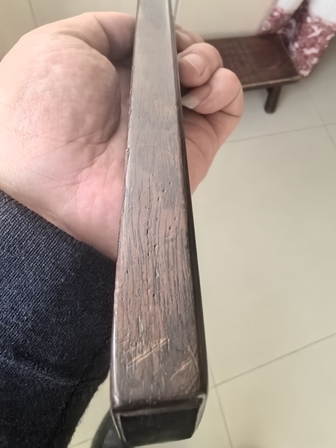 古玩雜項(xiàng)紅木水平尺（中間鑲嵌的水平儀掉了）真品鑒賞圖