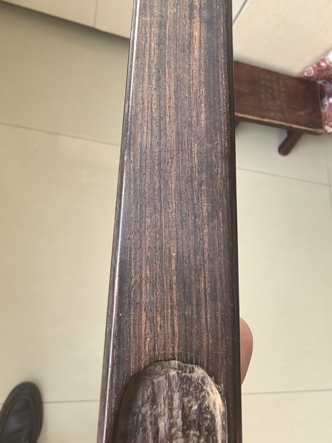 古玩雜項(xiàng)紅木水平尺（中間鑲嵌的水平儀掉了）真品鑒賞圖