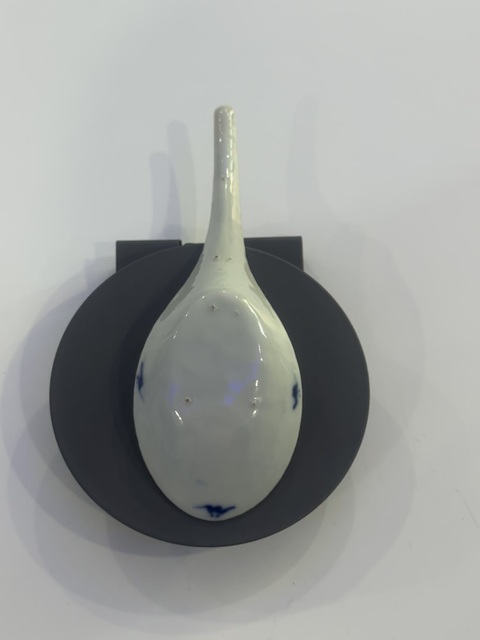 古玩陶瓷青花龍紋調羹真品鑒賞圖