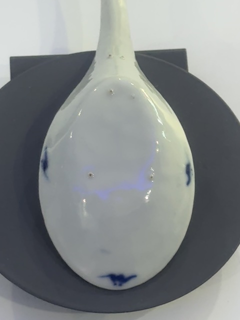 古玩陶瓷青花龍紋調羹真品鑒賞圖