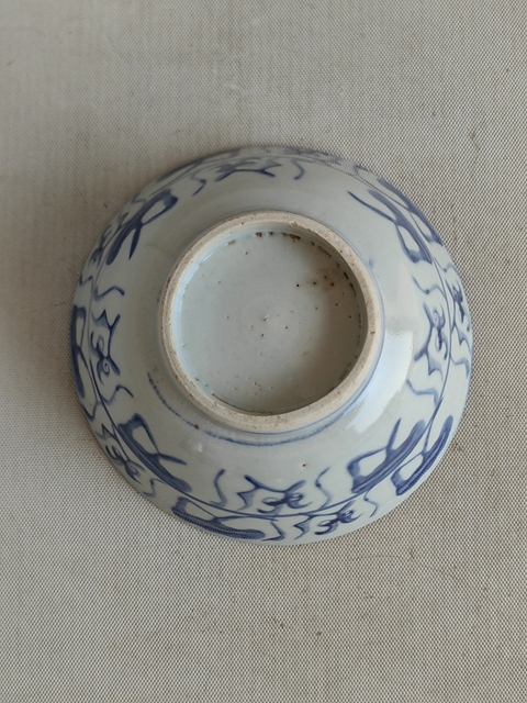 古玩陶瓷青花花卉紋碗真品鑒賞圖