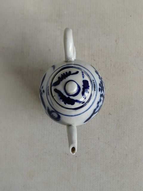 古玩陶瓷仕女紋青花執壺真品鑒賞圖