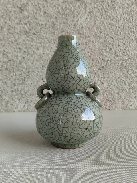 古玩陶瓷哥釉葫蘆瓶拍賣，當前價格398元