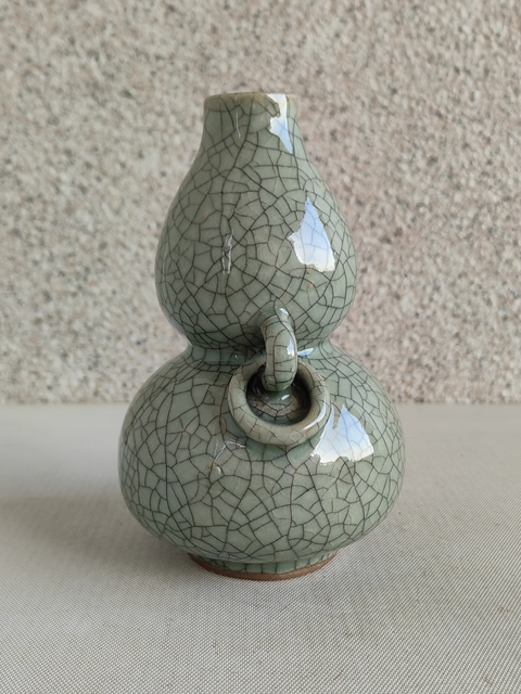 古玩陶瓷哥釉葫蘆瓶拍賣，當前價格398元