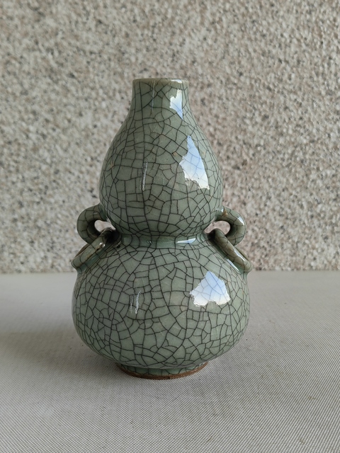 古玩陶瓷哥釉葫蘆瓶拍賣，當前價格398元