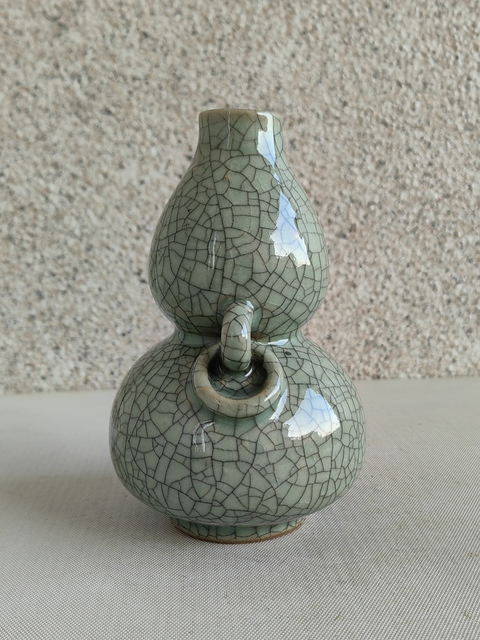 古玩陶瓷哥釉葫蘆瓶拍賣，當前價格398元