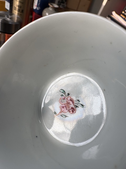 古玩陶瓷富貴大吉圖粉彩杯真品鑒賞圖