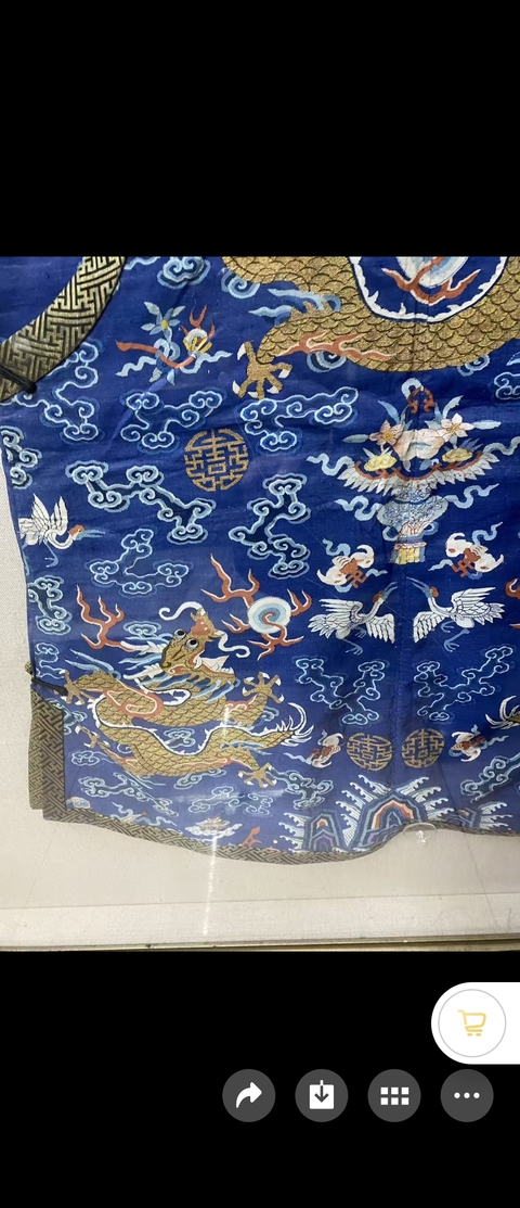 古玩雜項緙絲龍褂真品鑒賞圖