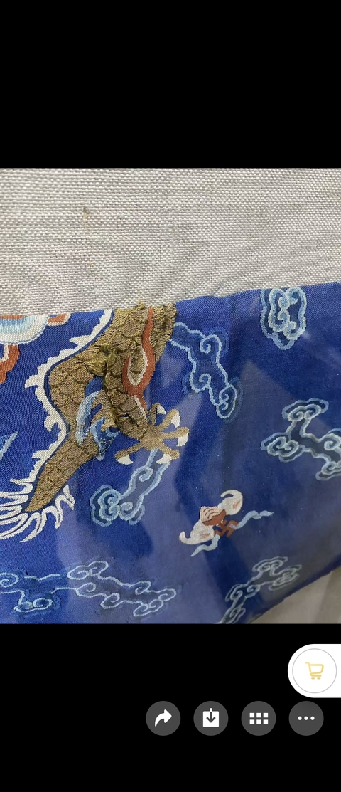 古玩雜項緙絲龍褂真品鑒賞圖