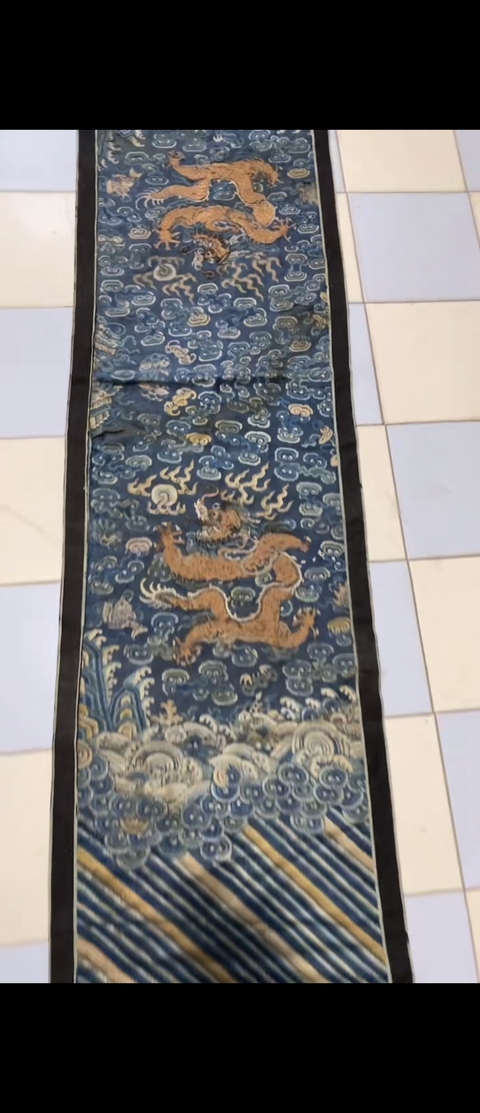 古玩雜項龍紋繡片真品鑒賞圖