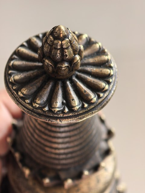 古玩銅器銅佛塔真品鑒賞圖