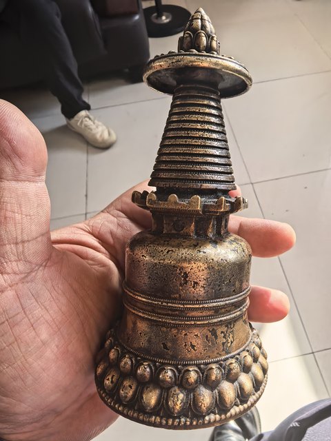 古玩銅器銅佛塔真品鑒賞圖