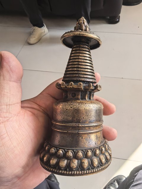 古玩銅器銅佛塔真品鑒賞圖