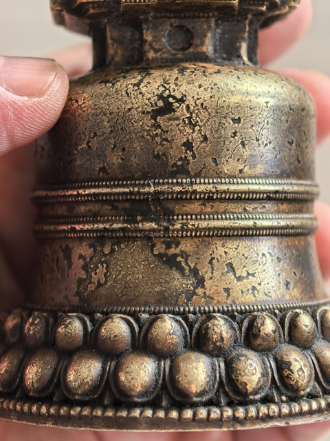 古玩銅器銅佛塔真品鑒賞圖