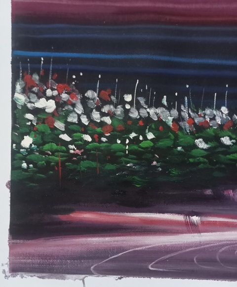 古玩字畫黃建南油畫金色光年真品鑒賞圖