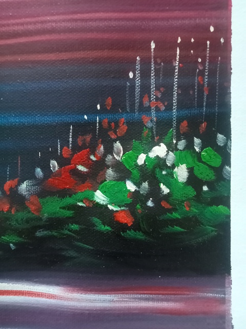 古玩字畫黃建南油畫金色光年真品鑒賞圖