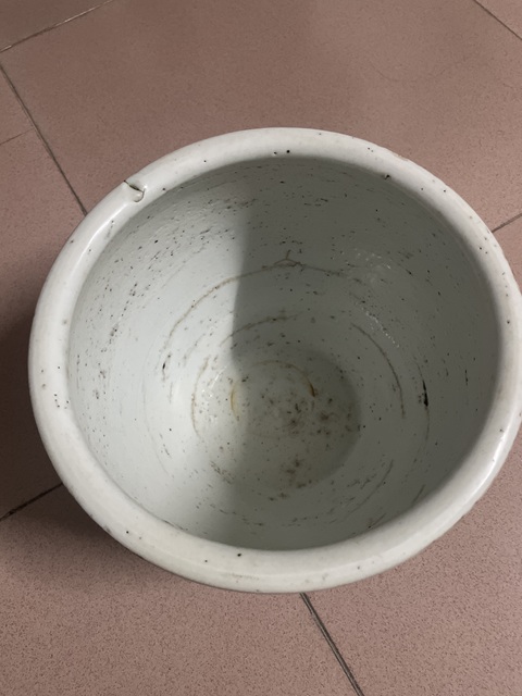 古玩陶瓷晚清青花卷缸真品鑒賞圖