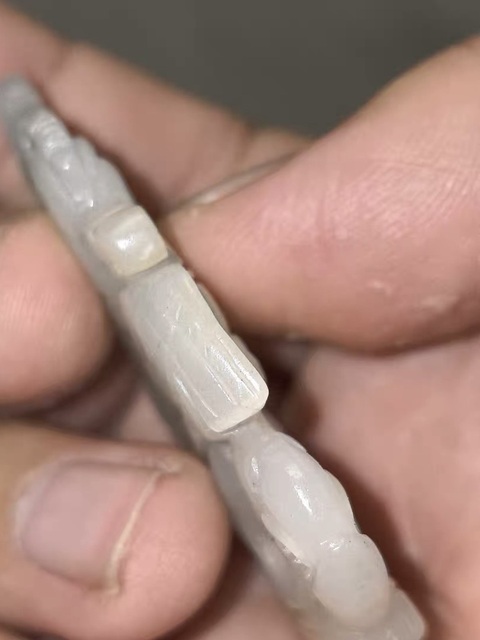 古玩玉器仿古玉人物鏤空佩真品鑒賞圖