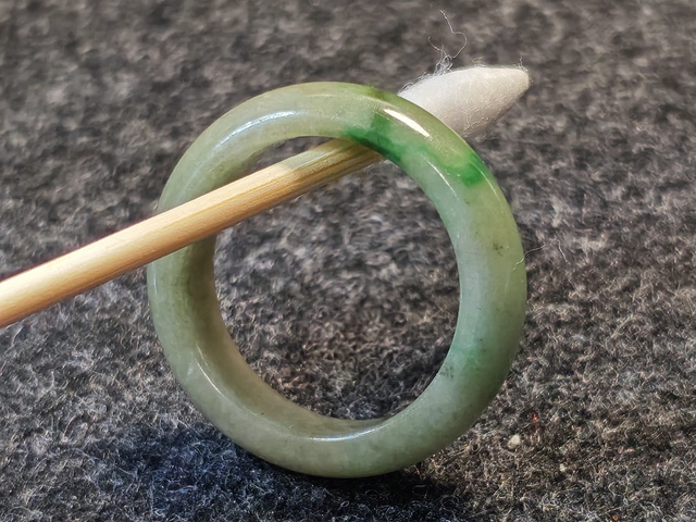 古玩玉器清代.天然翡翠指環拍賣，當前價格699元